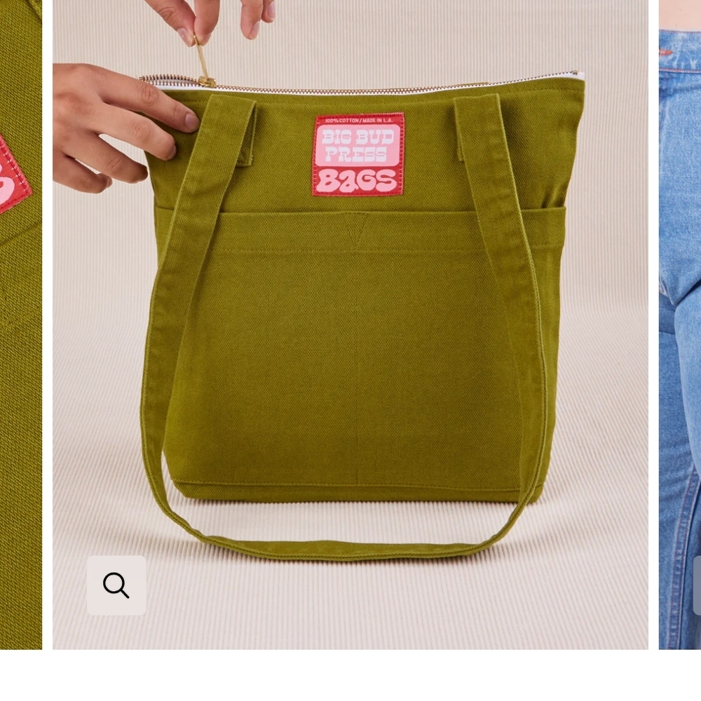 Big Bud Press Olive Green Tote Bag - Picture 4 of 4